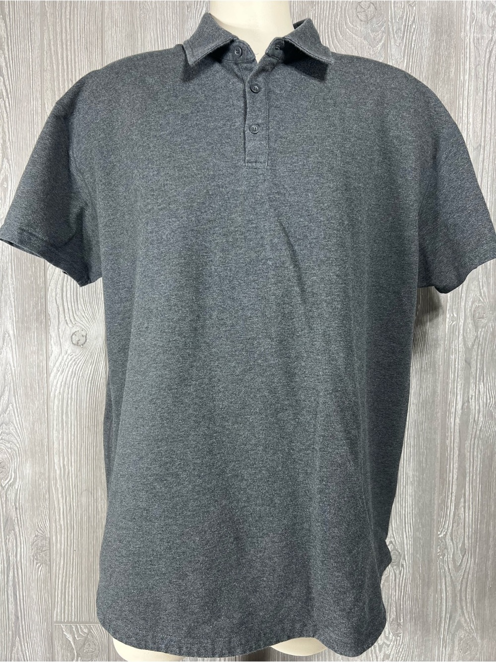 BYLT Premium Basics Drop-Cut LUX Polo Shirt SS | Men’s | Heather Gray | 2XL